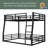 Metal Full XL Over Queen Bunk Bed For Teens And Adults,Space-Saving/Noise Reduced/No Box Spring Needed-580387632