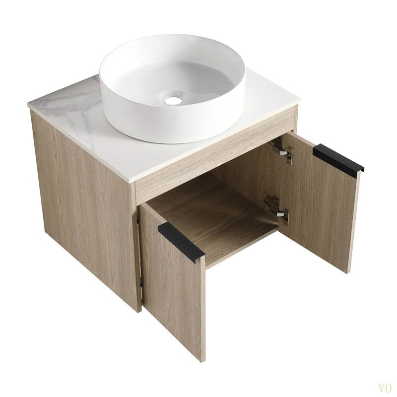 Ensemble de meuble-lavabo 24 po avec lavabo en céramique 24 po Modern Design, 24"