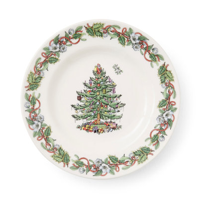 Christmas Wreath 6.5" B&B Plates, Set of 4