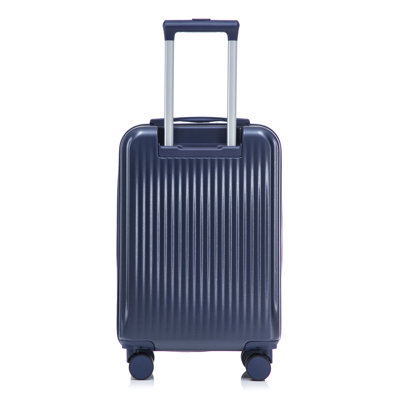 14"/20" 2 pcs/set in ABS Spinner Wheel Luggage, with Combination Lock and Front Opening Design, 14" Cosmetic Case