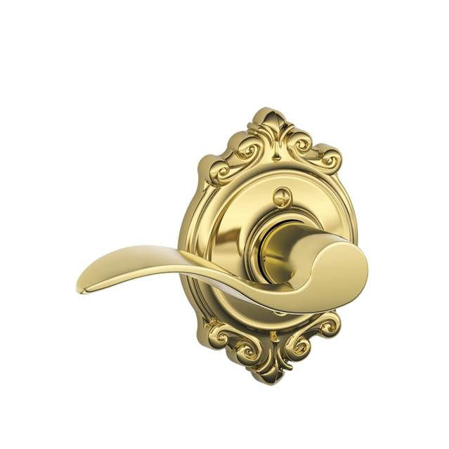 Accent Lever with Brookshire Trim Non-Turning Lock Schlage 
