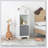 Kids Dollhouse Bookcase with Storage, 2-Tier Storage Display Organizer, Toddler Bookshelf with Collapsible Fabric Drawers for Bedroom or Playroom