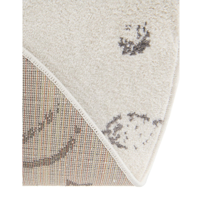 Machine Woven Polypropylene Plastic Rug, Round 7'10", Ivory