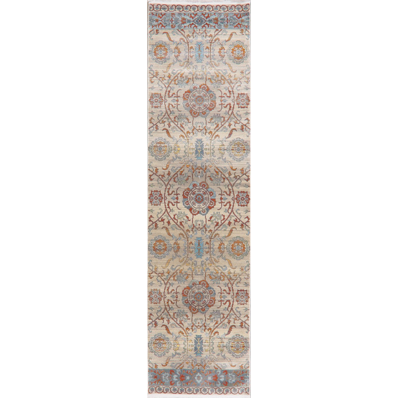 Tapis de surface brun polypropylène Bohm, Tapis de couloir beige