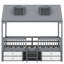 Structure de lit simple en bois, gris
