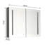 Armoire à pharmacie 40 po x 30 po à DEL pour la salle de bain, miroir, brouillard, éclairage à intensité variable, 3 options de couleur, tablette ajustable avec loupe intégrée, armoire lumineuse pour la salle de bain, à intensité variable, aluminium