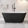 59'' x 30'' Freestanding Contemporary Soaking Acrylic Bathtub with Overflow and Drain