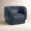 Rinner Leather Swivel Club Chair-1043878141