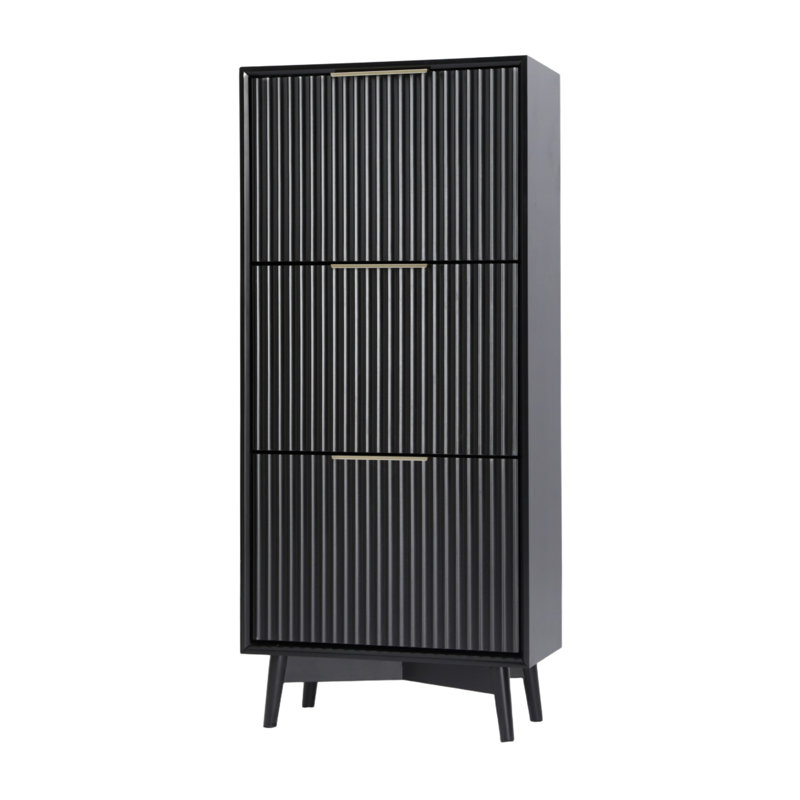 12 Pair Shoe Rack, Black