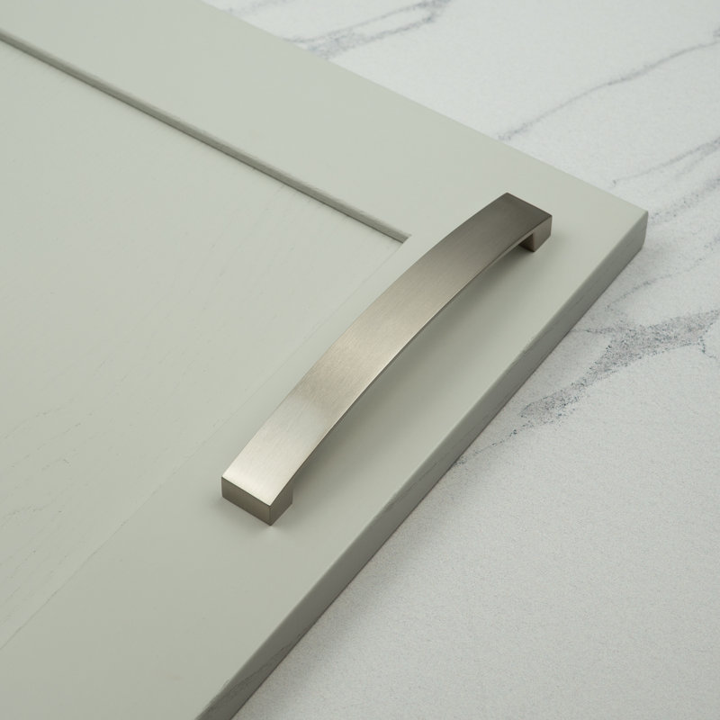 Brushed Nickel Curved Bow D-Bar Handles, 160mm