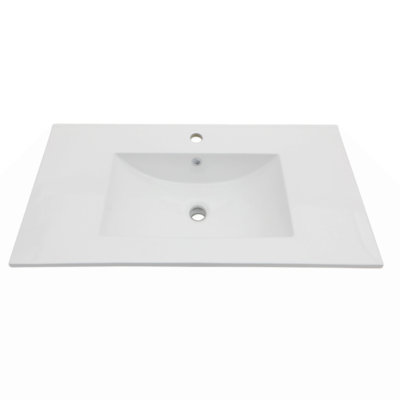 36"X18"  Rectangular Single Vanity Top With 3 Faucet Hole And Overflowsink Only