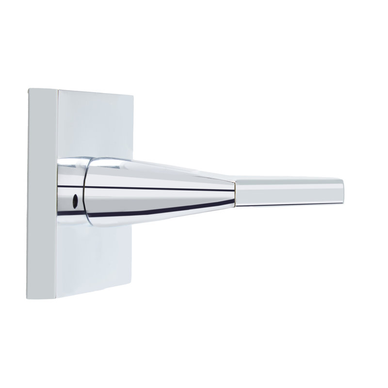 Bravura 839-7 Delray Privacy Lever on Square Contemporary  Rose in Polished Chrome