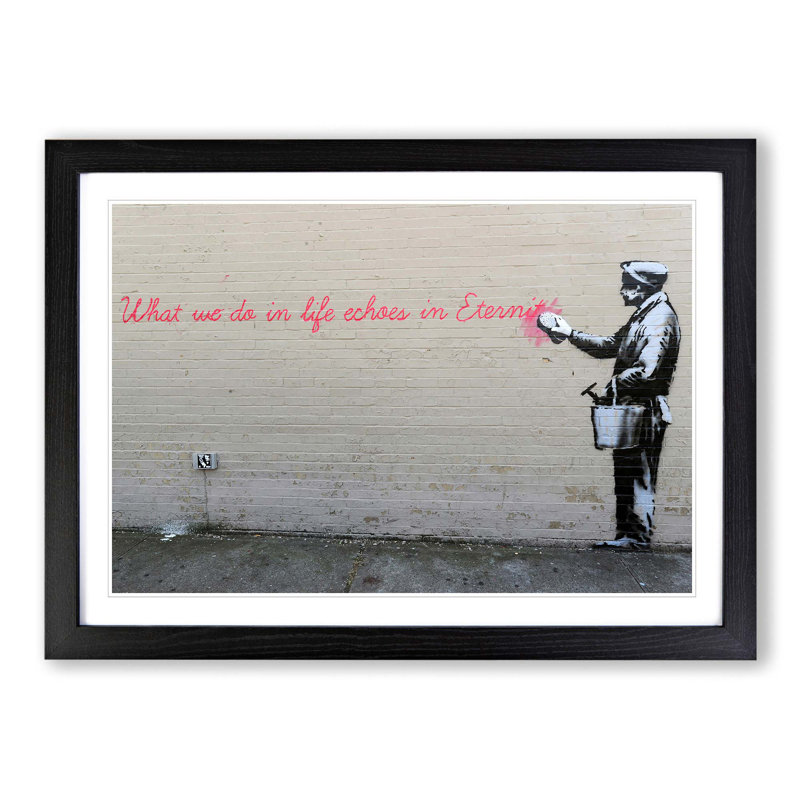 Banksy - Single Picture Frame Print, Black