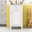 Meuble-lavabo de salle de bain avec lavabo, porte à fermeture douce et tablette réglable-673994851