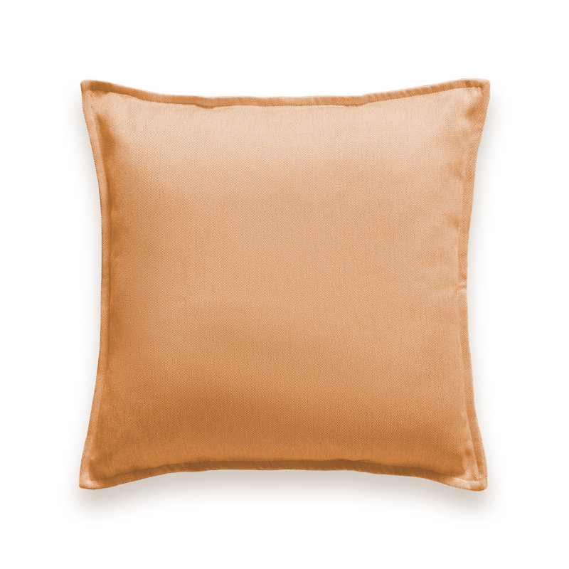 Ensemble de housse de coussin décoratif en faux lin, Orange clair