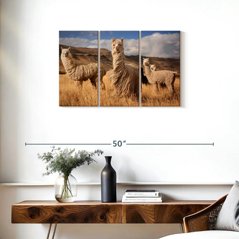 Andes Alpacas, 20" H x 33" W