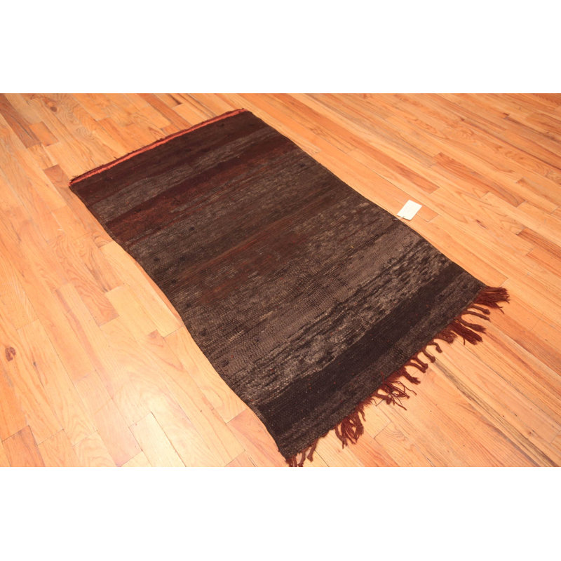 Tapis marocain brun chocolat rétro de la collection Nazmiyal 3 pi 7 po x 5 pi 9 po