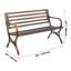 Banc extérieur, banc de patio à structure métallique