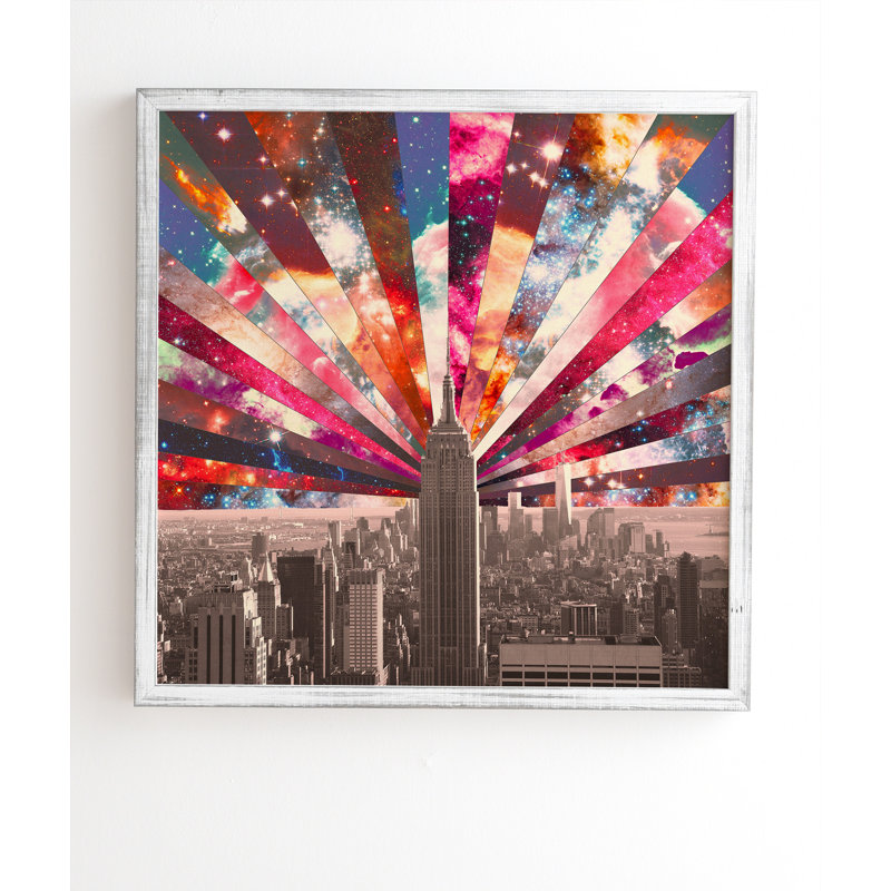 « green superstar new york », impression, H 12 po x l 12 po x P 1 po, Cadre brun