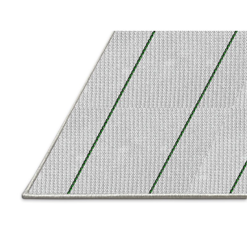Tapis beige/vert à motifs, Rectangle 2 pi x 5 pi