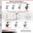 4-Piece Thermoplastic Rubber Caster Set