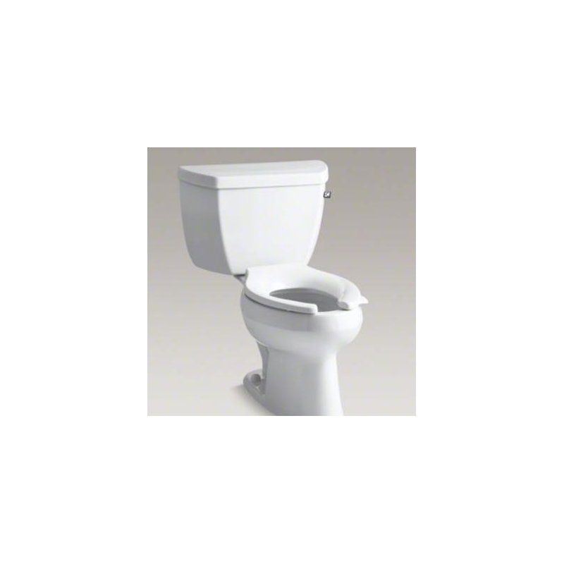 Wellworth Classic Two-Piece Elongated 1.0 GPF Toilet with Pressure Lite Flushing Technology, Less Seat, Yes, White