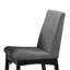 Chaise à hauteur de comptoir Heni, coussins en polyester gris, brun noyer foncé
