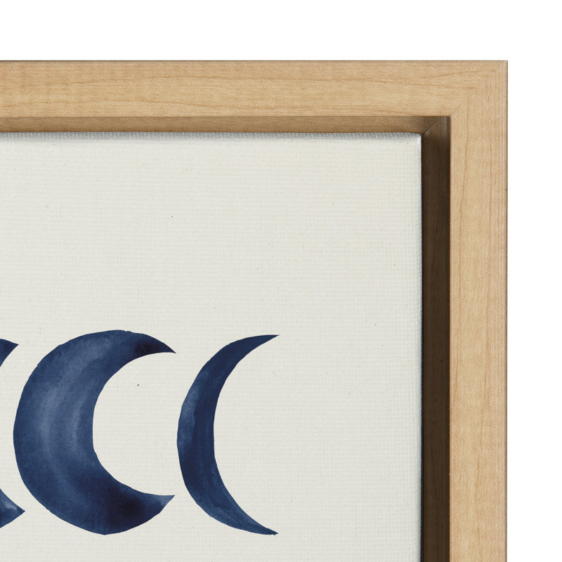 «901 Moon Phases» par Teju Reval, reproduction d'art sur toile encadrée, Cadre naturel, H 33 po x l 23 po x P 1,62 po