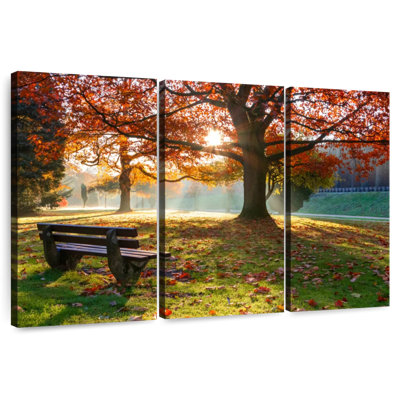Banc Harnek Park en automne
