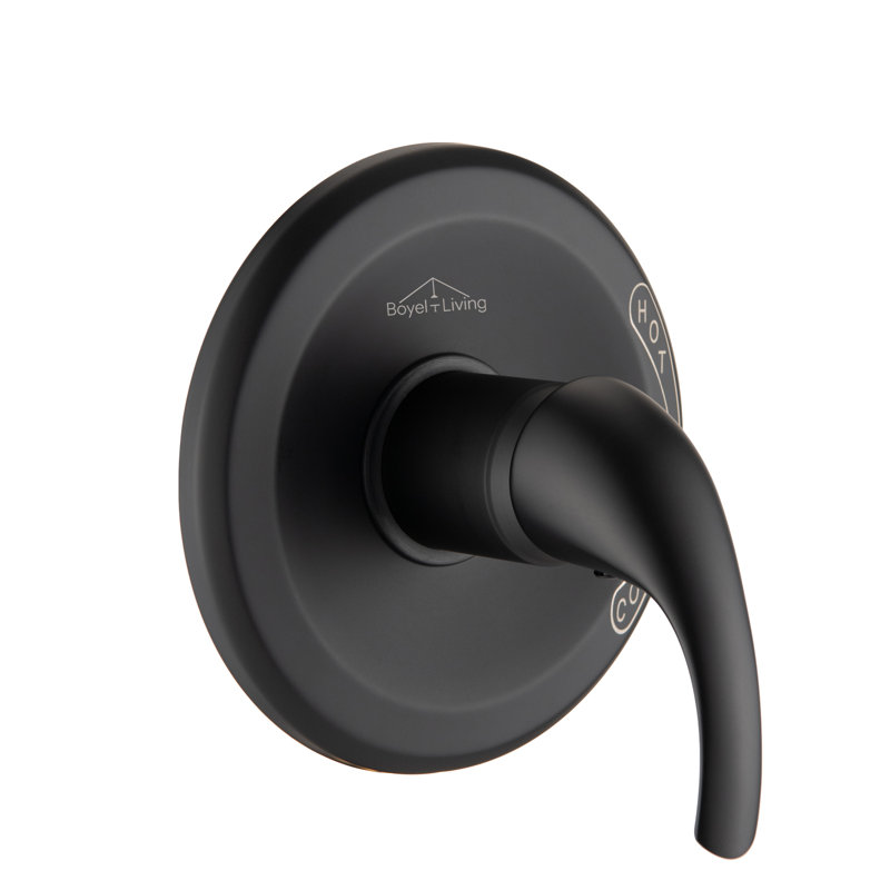 Soupape de pression de douche avec poignée simple, Noir mat