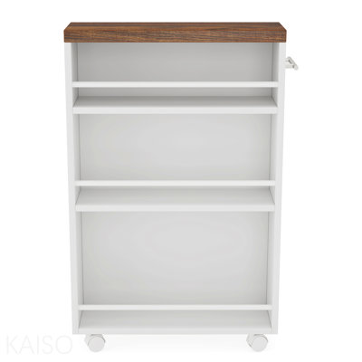 20" Slim Storage Cart – Slim Rolling Utility Cart with 3 Shelves & Locking Wheels