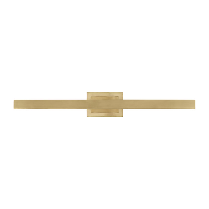 Bau Dimmable LED Wall Mounted Picture Light, Natural Brass, 3" H x 30" W x 8" D