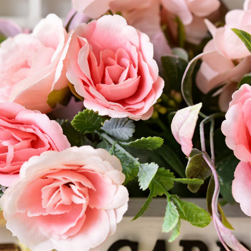 Couronne de linteau artificielle à fleurs séchées