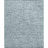 Linora Hand Knotted Linen Area Rug in Blue