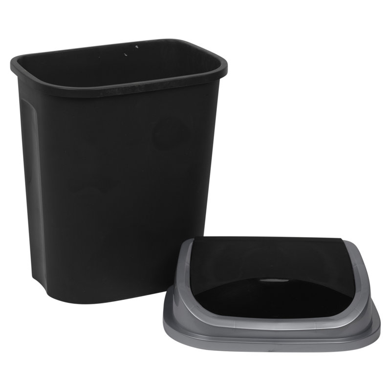 Plastic Swing Top Rubbish Bin, 52.8344