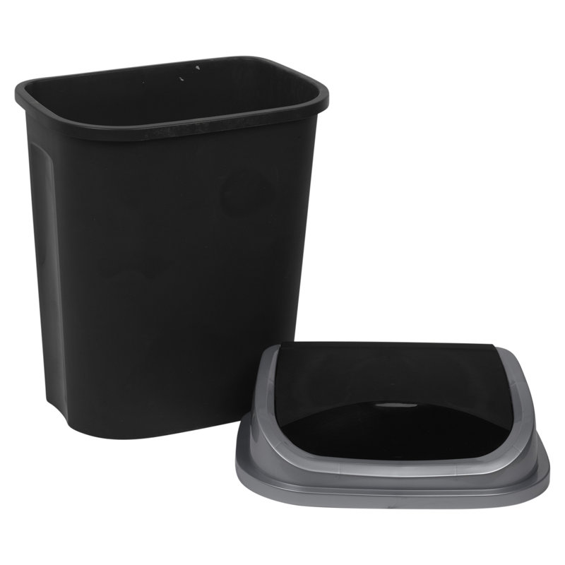 Plastic Swing Top Rubbish Bin, 52.8344