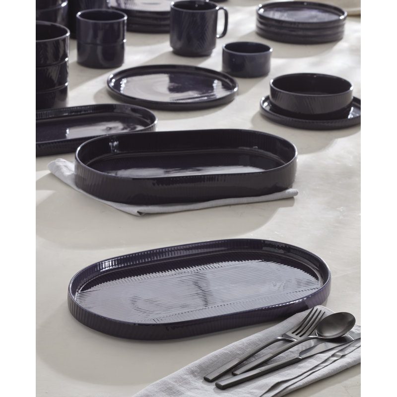 Modulus 2-Piece Serving Set, Nightshade, Black