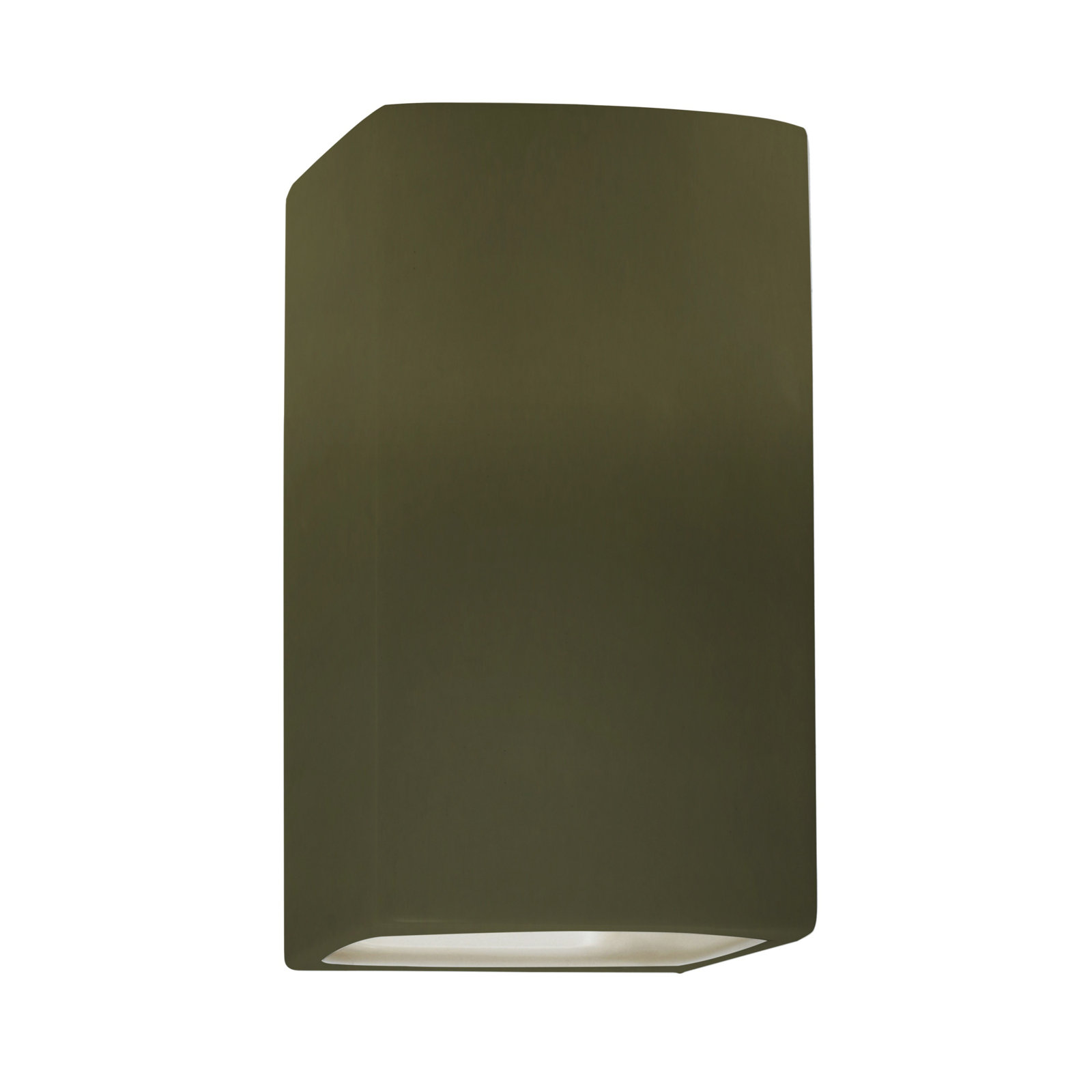 Nomad Outdoor Ceramic LED Wall Light, Matte Green, 9.25" H x 5.75" W x 4" D, Yes