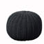 Pouf rond en coton 20 po beige-966207505