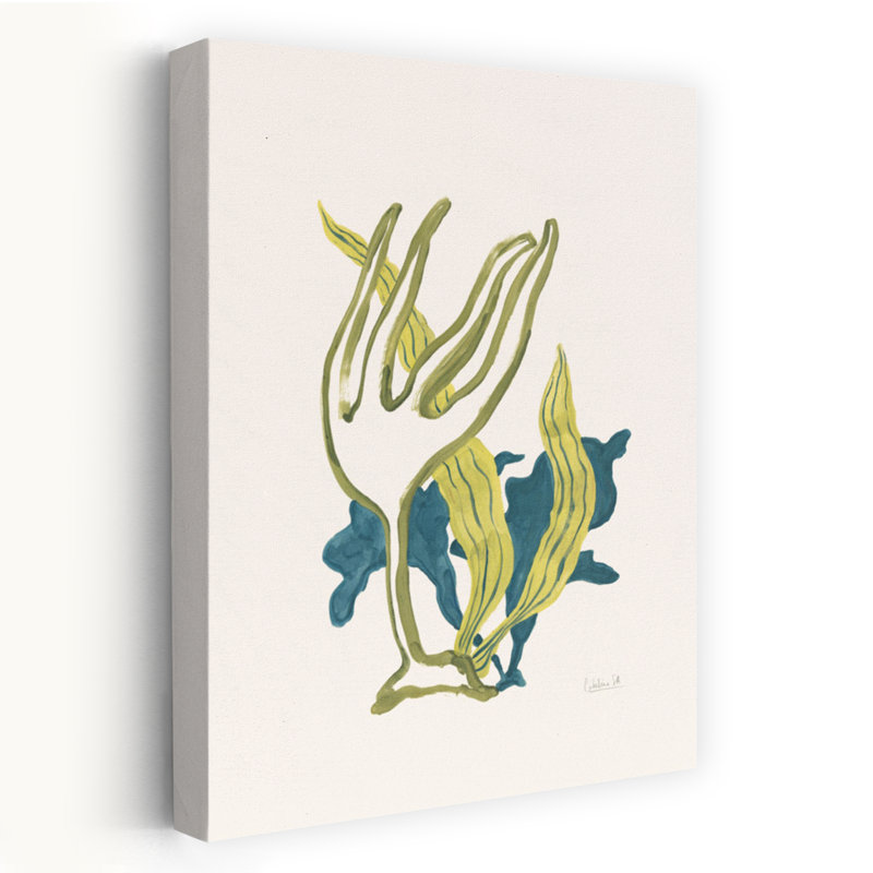 «Flowing Organic Botanical Abstract Modern Organic Nature Plant», art mural, H 18 po x l 12 po