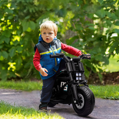 HOMCOM 6V Kids Electric Ride On Motorcycle Vehicle Ages 3-5 Years Black