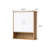 White And Natural Wood Double - Door Bathroom Wall Cabinet With Wavy Design, Adjustable Shelf, Bottom Quick Installation For Organization Upgrade Door, Storage, Wood, Easy To Install Stylish