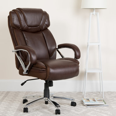Big & Tall Leather Executive Swivel Ergonomic Office Chair with Extra Wide Seat