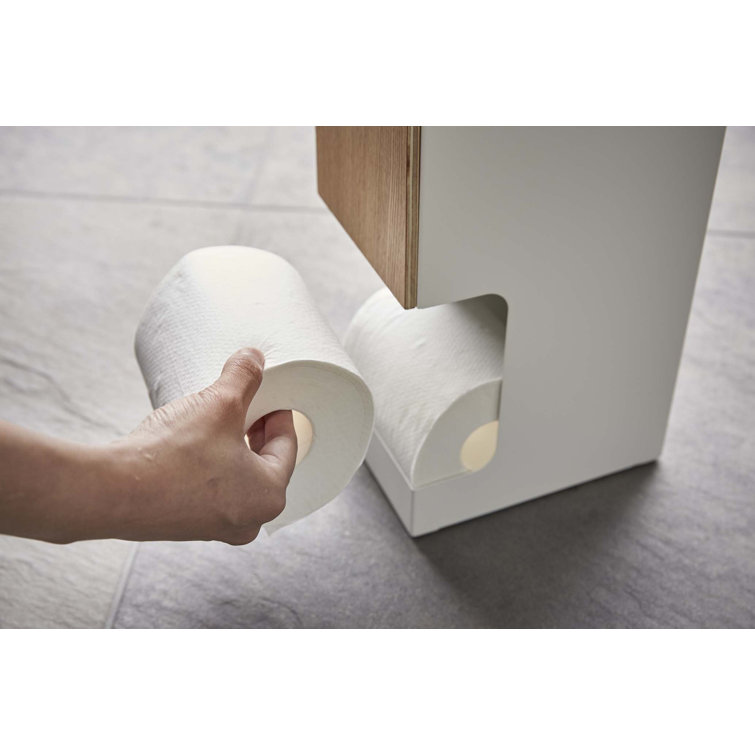 Yamazaki Slim Bathroom Storage Shelf - Toilet Paper Holder & Organizer (Ash)