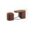 Mira 17.7" High Modern Oval Wooden Coffee Table  with 2 Hidden Stools