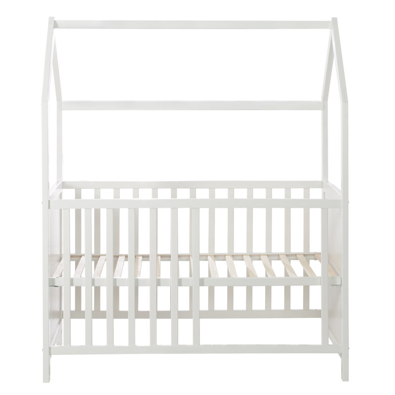 House Cot Bed 60 x 120 cm, White