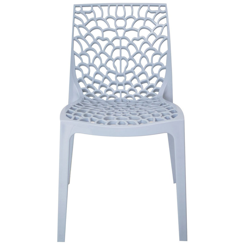 Chaises de salle à manger Gruvyer Spider Web Design, Bleu ciel brillant