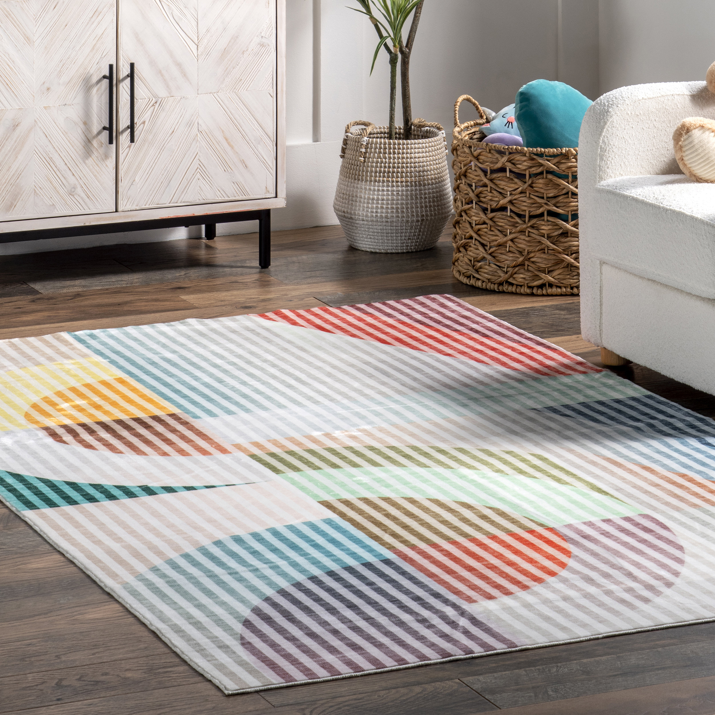 Art & Tuft Washable Rug، Anti-Slip Backing Abstract الكويت