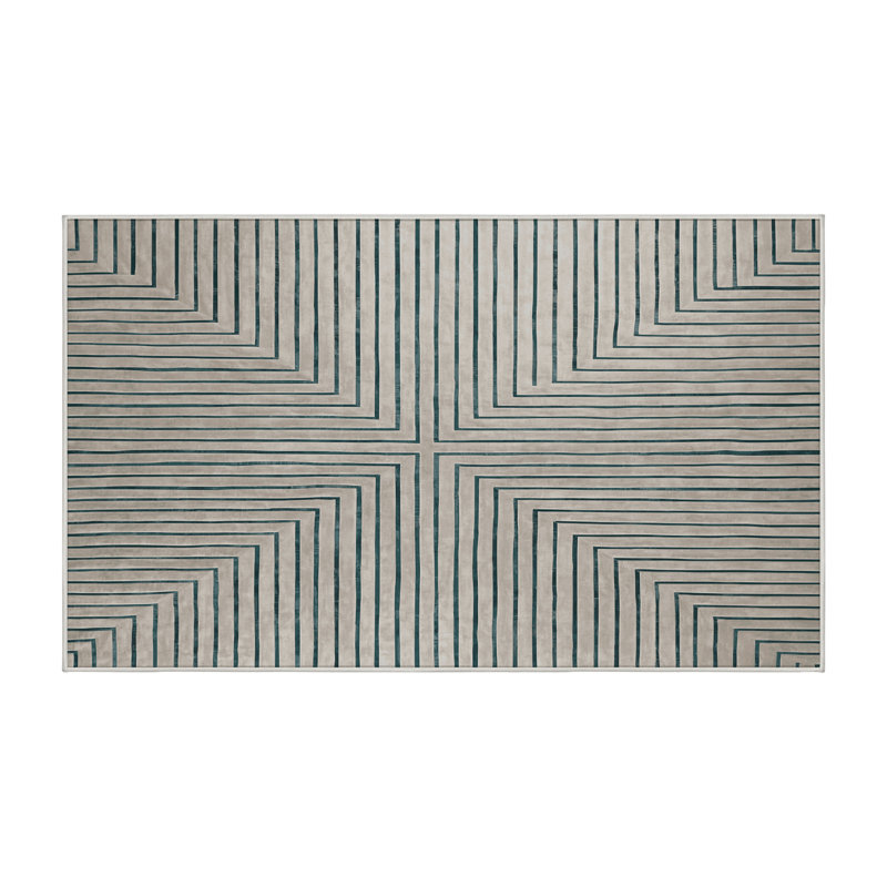 Tapis beige soyeux et moelleux, Rectangle 6 pi x 9 pi