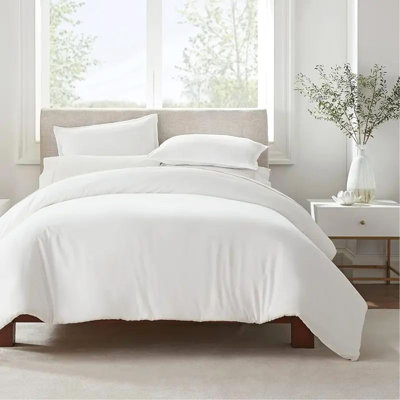 Simply Clean Solid Duvet cover White Twin